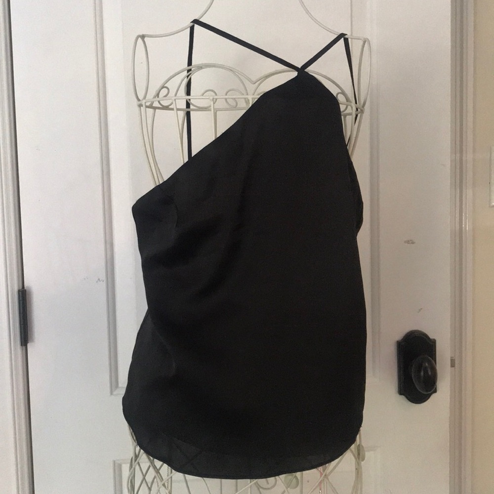 Decker Black Camisol One-Shoulder